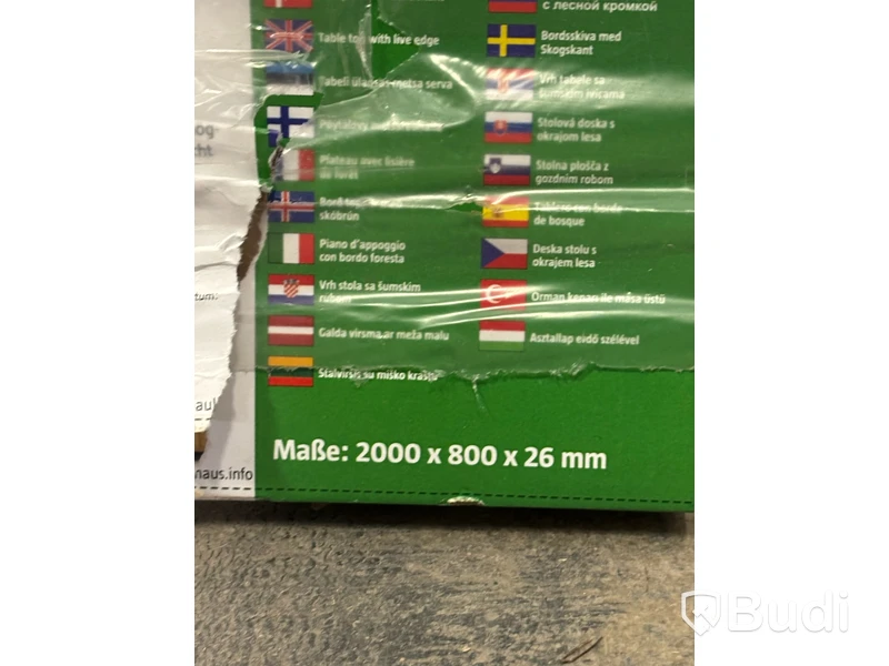 BORDSSKIVA MASSIV EK 2000X800X26 MM
