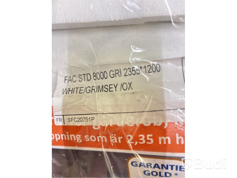 SKJUTDÖRR REGALUX, 1200X2355MM, VIT/LJUSGRÅ, 2-PACK