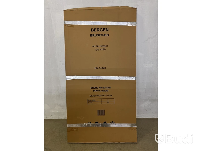 DUSCHVÄGG NORTIQ BERGEN FROSTAT GLAS 100CM