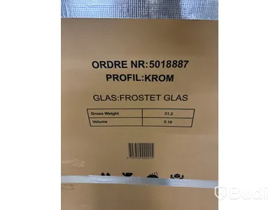 DUSCHVÄGG NORTIQ BERGEN FROSTAT GLAS 100CM