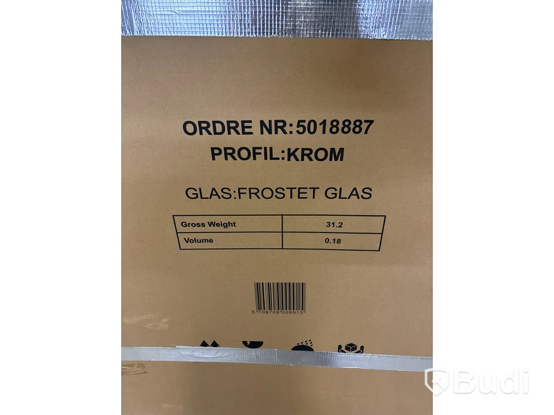 DUSCHVÄGG NORTIQ BERGEN FROSTAT GLAS 100CM