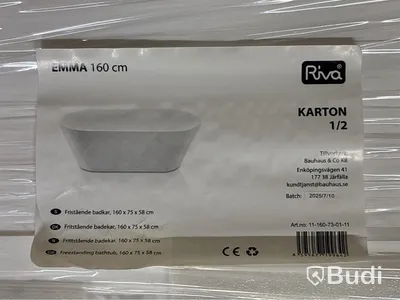 Fristående badkar Riva, Emma 160 cm