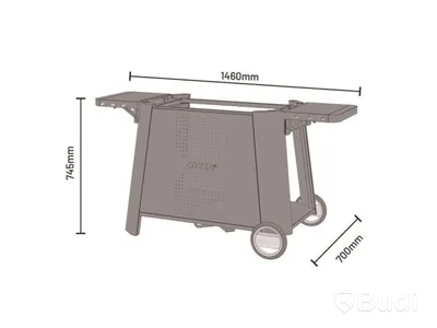 Grillvagn med sidobord Cozze, Premium XL, passar till 800-serien