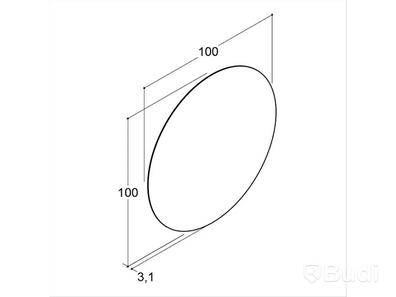SPEGEL CAMARGUE CIRKEL Ø100CM