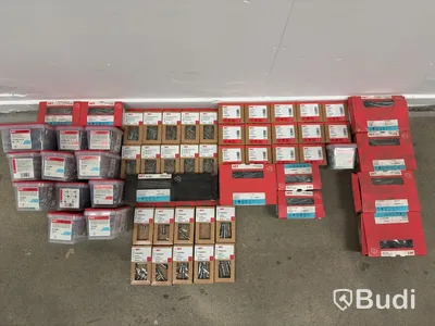 NEW) Lot of assorted screws and wall plugs in various brands and sizes