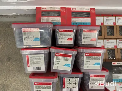 NEW) Lot of assorted screws and wall plugs in various brands and sizes