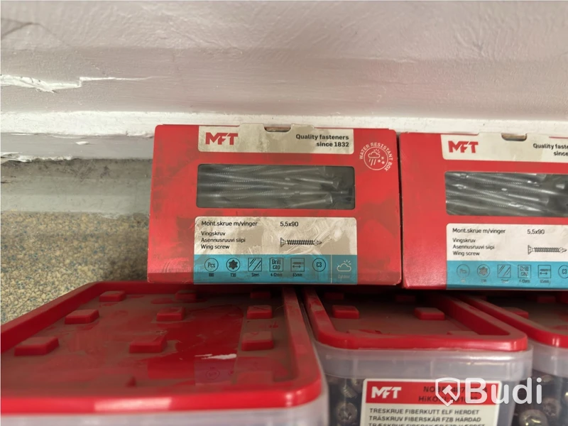 NEW) Lot of assorted screws and wall plugs in various brands and sizes