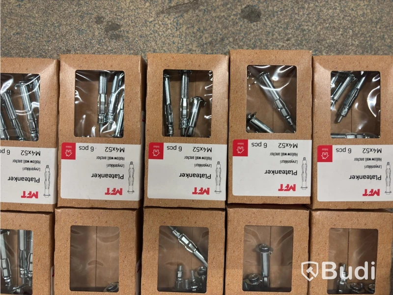 NEW) Lot of assorted screws and wall plugs in various brands and sizes