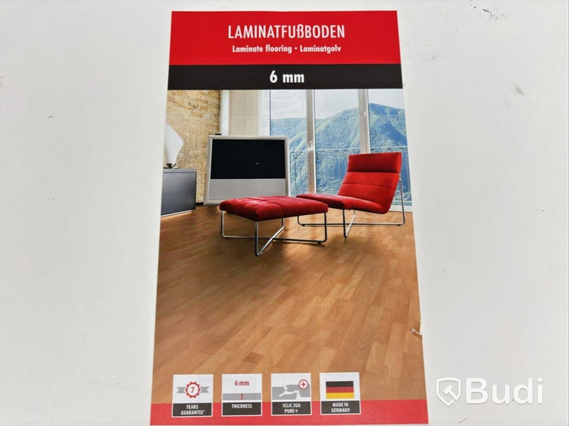 4 st. förp. Laminatgolv, 6mm, totalt ca 12,04 m²