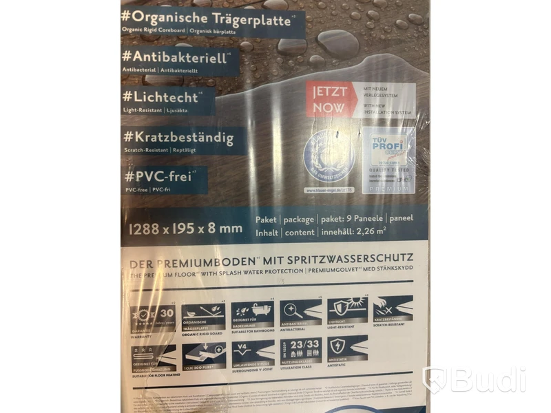 NY) 4 st. förp. Laminatgolv Logoclic Aquaprotect Nature oak, totalt ca 9,04m²