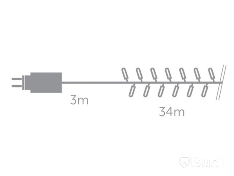 3 st. Ljusslinga Straightlight Led 34 m