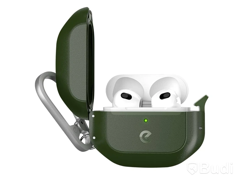 2 st. AirPods-fodral Keybudz, waterproof forest green