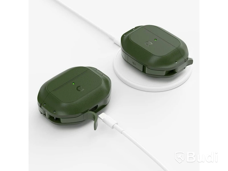 2 st. AirPods-fodral Keybudz, waterproof forest green