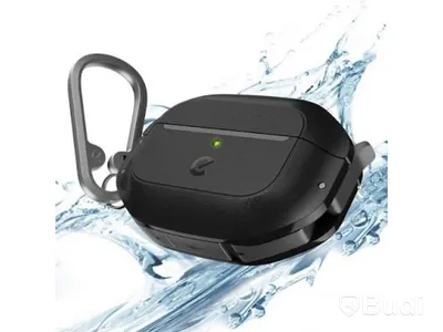 2 st. AirPods-fodral Keybudz, waterproof carbon black