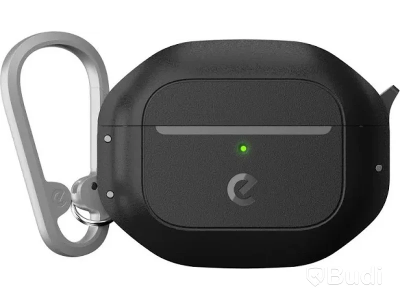 2 st. AirPods-fodral Keybudz, waterproof carbon black