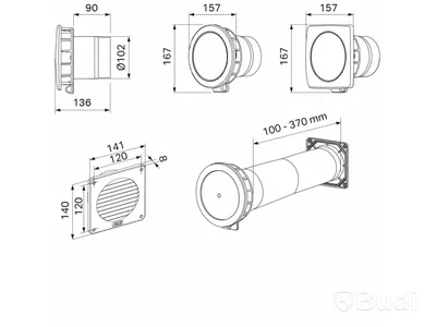 2 st. Tilluftspaket Pax, Ø100