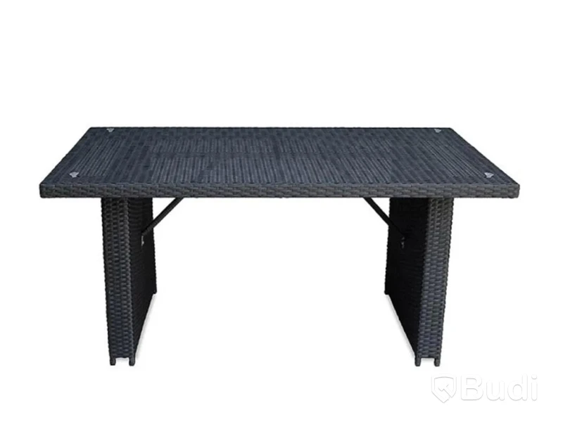 (NEW) SUNFUN VÄDDÖ COFFEE TABLE, BLACK SYNTHETIC RATTAN