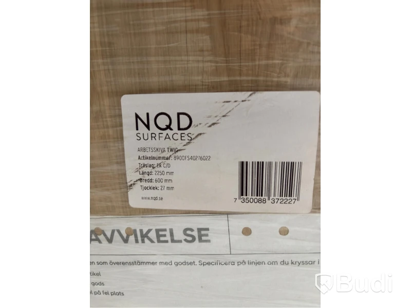 ARBETSSKIVA NQD SURFACES EK 27X600X2250 MM