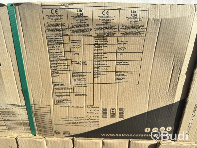(NEW) 58 packs of tiles, Halcon Ceramicas, Tempo Nature Mate, approx. 80 m²