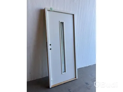 (NEW) SOLID ELEMENTS ODENSE EXTERIOR DOOR 9X21 LEFT-HAND WHITE
