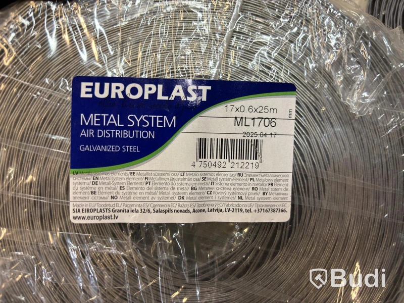 4 st. Rullar med montageband Europlast, metal system air distribution, ML1706