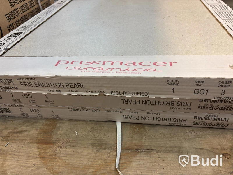 3 st. Förpackningar Klinker Prissmacer, Brighton pearl 60x60cm