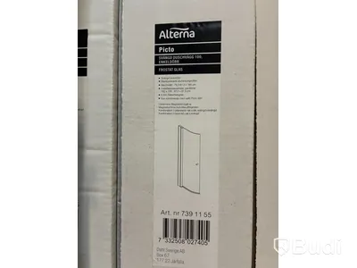 1 pall | 8 st - Svängd Duschdörr - Nischdörr Alterna Picto 100