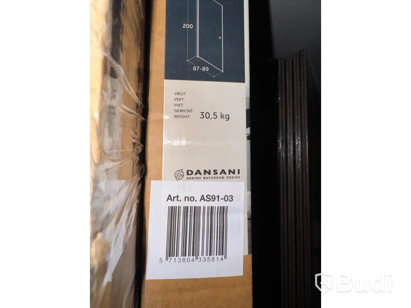 DUSCHDÖRR SCANBAD/DANSANI FLEXI A90 SLAGDÖRR KLARGLAS 90CM SVART