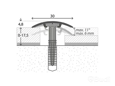 10 st. Övergångsprofil Logoclic, 201, 900 x 30 mm, bok