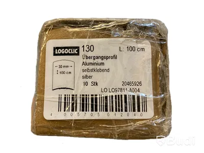 10 st. ÖVERGÅNGSPROFIL LOGOCLIC, 130 Universal, självhäftande, 3 x 30 x 1000 mm, silverfärgad