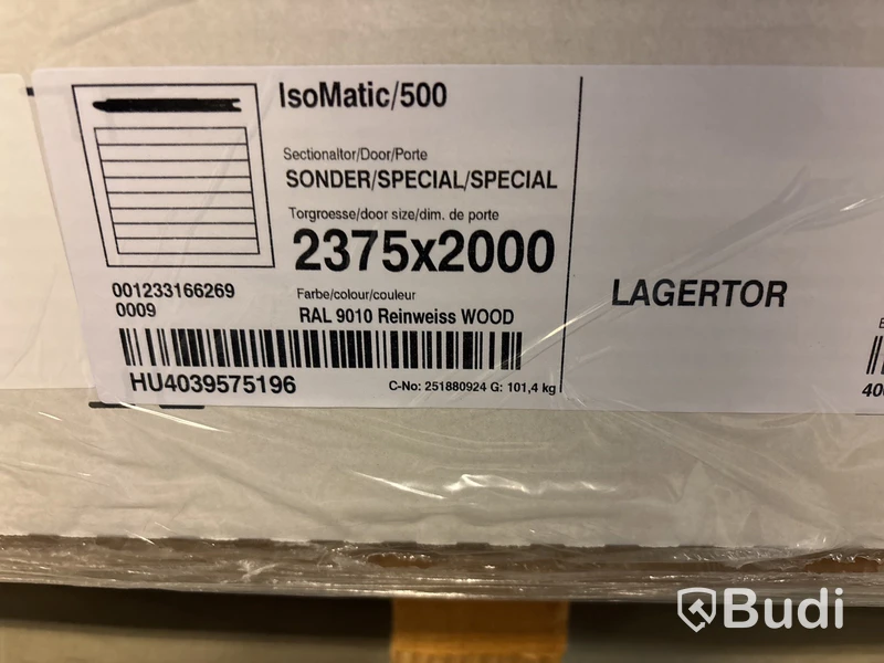 Garageport Isomatic 500 Special, 2375x2000, vit