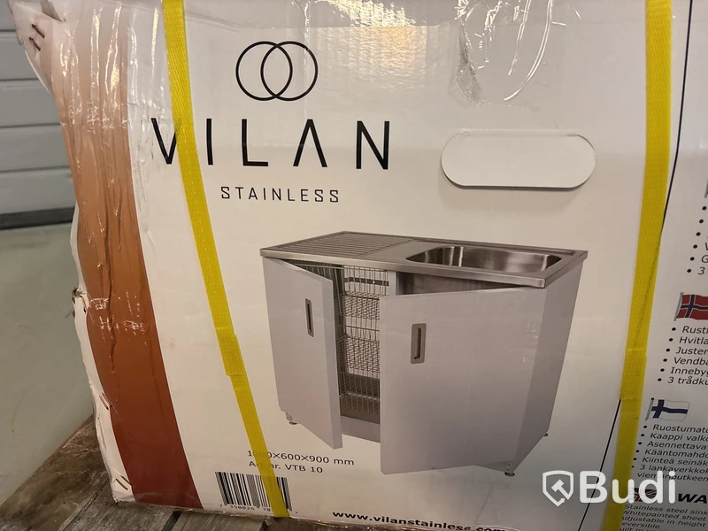 TVÄTTBÄNK VILAN STAINLESS VTB10 VIT