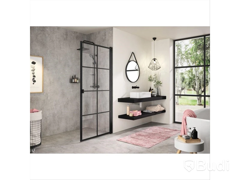 DUSCHDÖRR CAMARGUE FRAME MED SVARTA SPRÖJS 90 CM