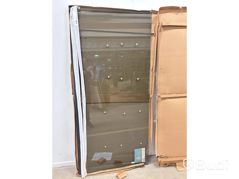 DUSCHVÄGG CAMARGUE VAL 90 CM MATTSVART/RÖKFÄRGAT