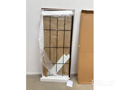 DUSCHVÄGG NORTIQ NEW YORK MED SVART RAM 80CM