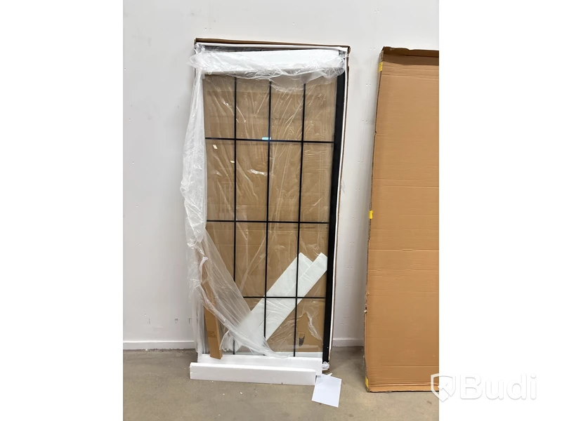 DUSCHVÄGG NORTIQ NEW YORK MED SVART RAM 80CM