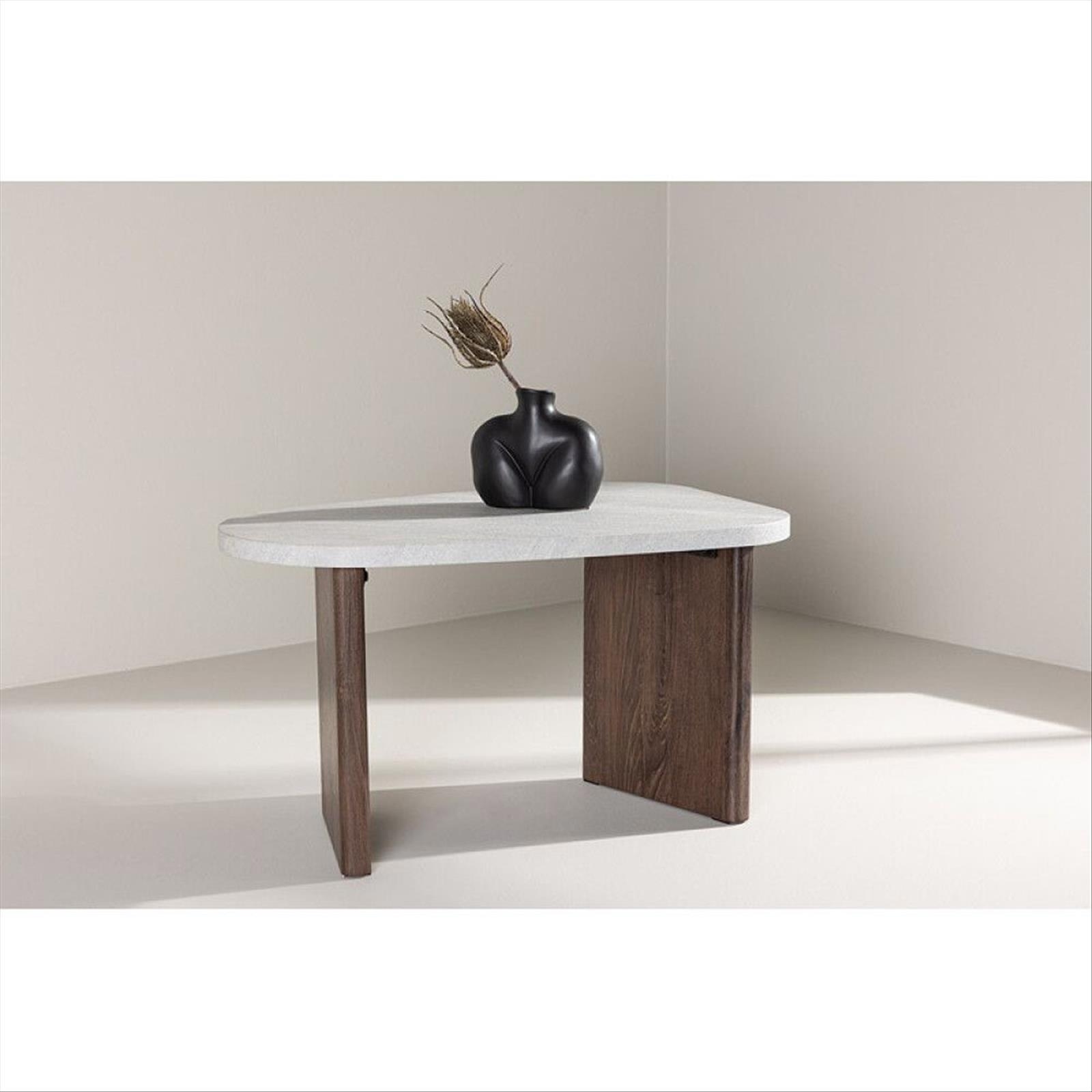 SIDOBORD VENTURE HOME GRÖNVIK OVAL 70X45CM LJUSGRÅ