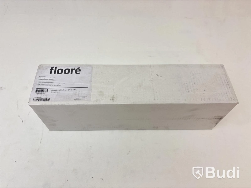 Golvvärmefördelare flooré, 1 tum, rostfri, 6 utgångar