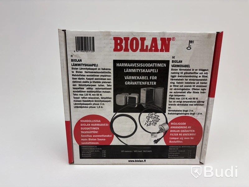 2 st. Värmekabel för gråvattenfilter Biolan