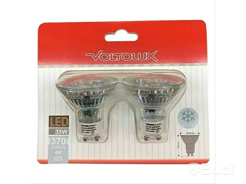 16 st. Voltolux LED-lampa GU10 4W 2-pack