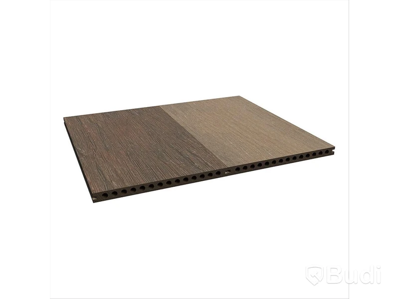 Komposittrall Kirkedal, Heimdal, ek/hardwood, 22x300x6000 och 22x130x6000 mm.