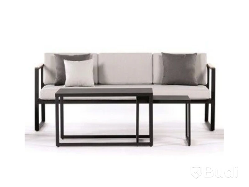SOFFA OCH 2 ST. SOFFBORD SENSUM, HASSELUDDEN, TEAK SVART