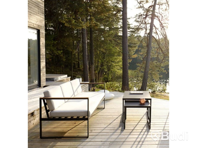SOFFA OCH 2 ST. SOFFBORD SENSUM, HASSELUDDEN, TEAK SVART