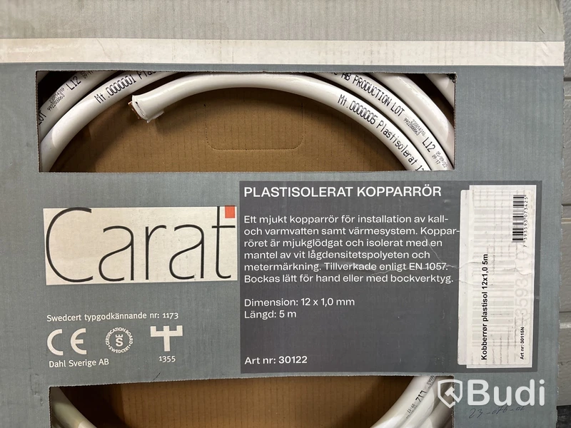 Plastisolerat Kopparör Carat 12X1.0MM, 5M