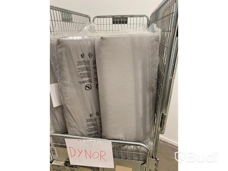 Parti med dynor till utemöbler, ljusgrå