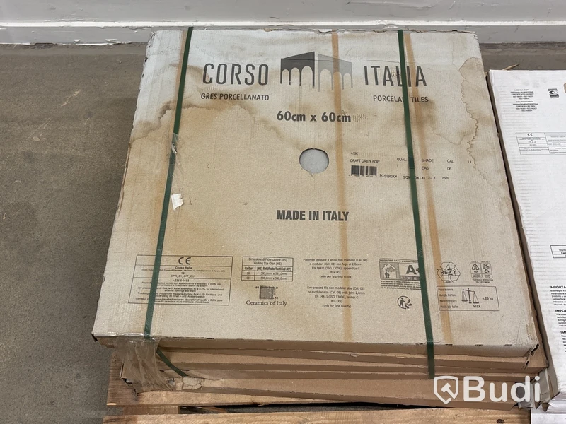 5 st. paket kakel Corso Italia, Draft Grey 60RT, 60x60 cm, 7,2m2