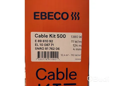 Golvvärmekit Ebeco, Cable Kit 500, 1380 W