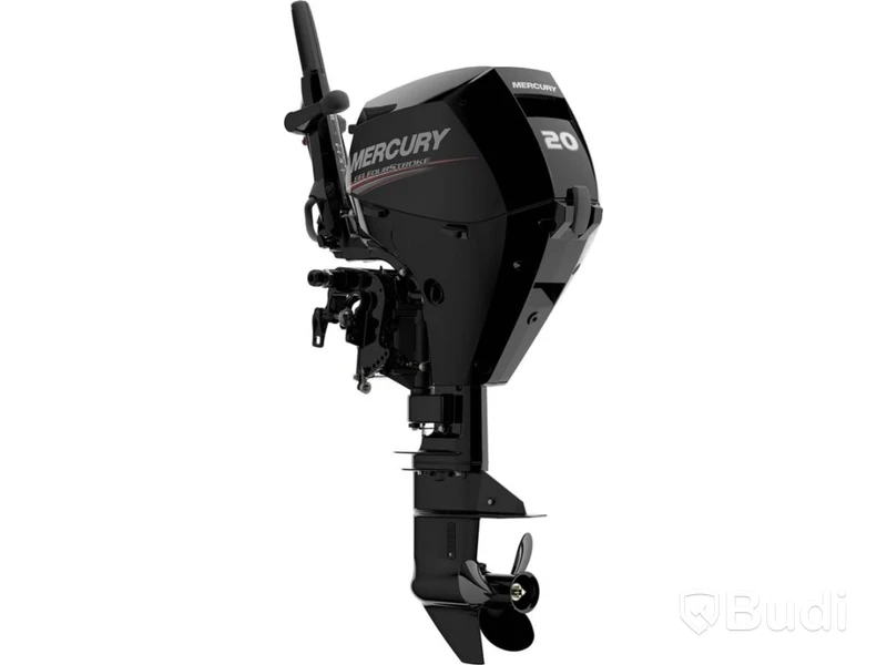 Mercury F20MLH outboard motor, long shaft, manual start, tiller handle (20 hp). Retail price: approx. SEK 38,000