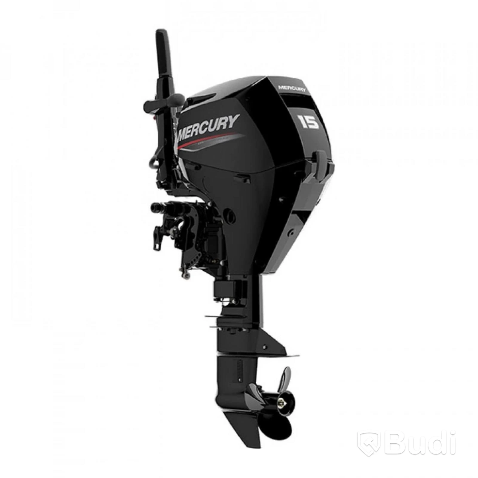 Outboard motor Mercury F15ELH, long shaft, electric start, tiller (15 hp). New price: approx. SEK 38,000