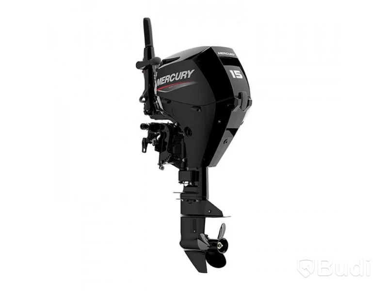 Outboard motor Mercury F15ELH, long shaft, electric start, tiller (15 hp). New price: approx. SEK 38,000